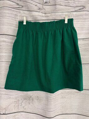 J. Crew Green Wool-Blend Sidewalk Mini Skirt Size 6